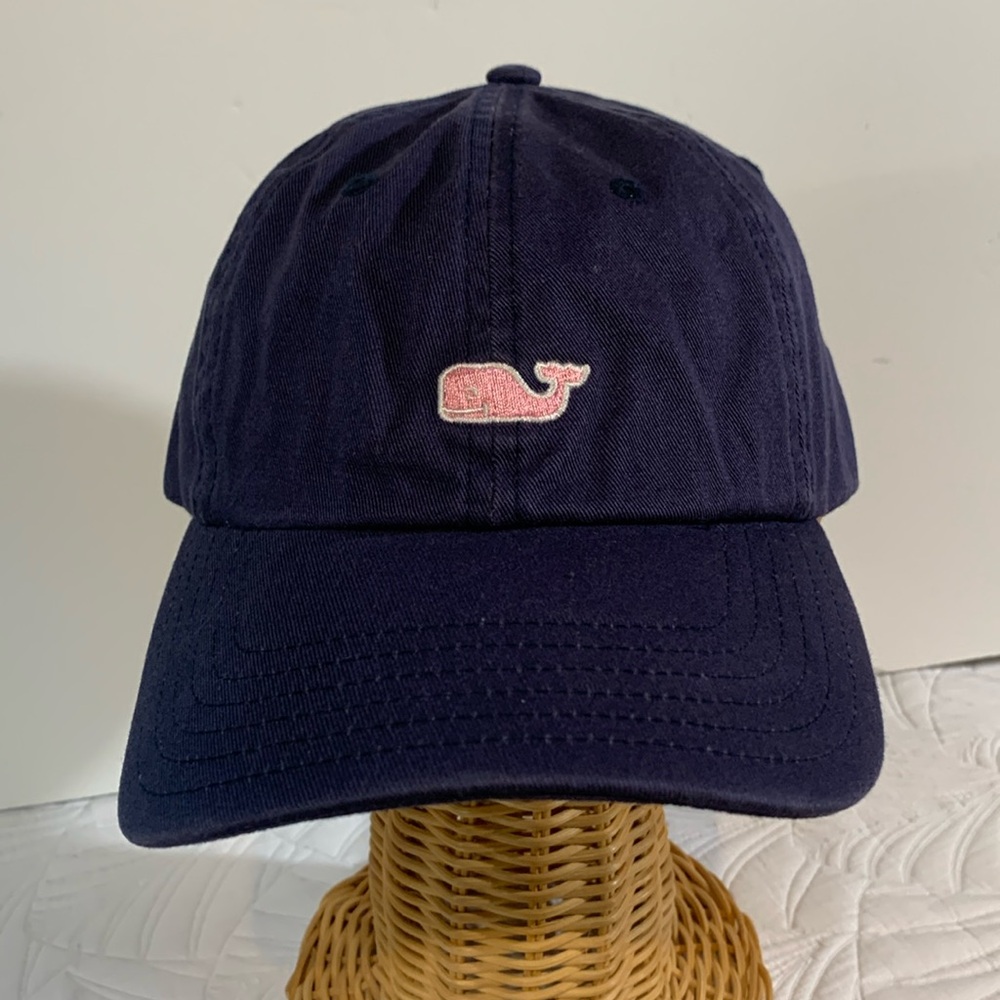 Vineyard Vines blue cap pink whale